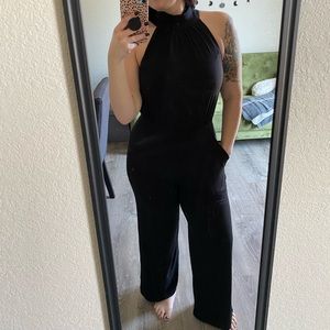 New York and Company Black Halter Jumpsuit